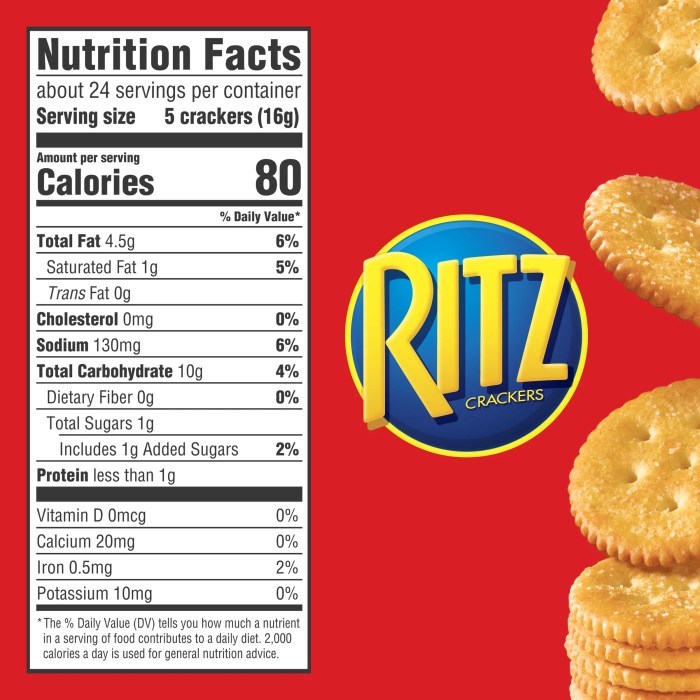 Ritz crackers nutrition facts