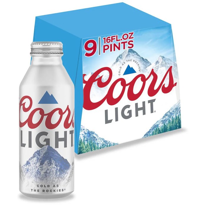 Nutrition facts coors light